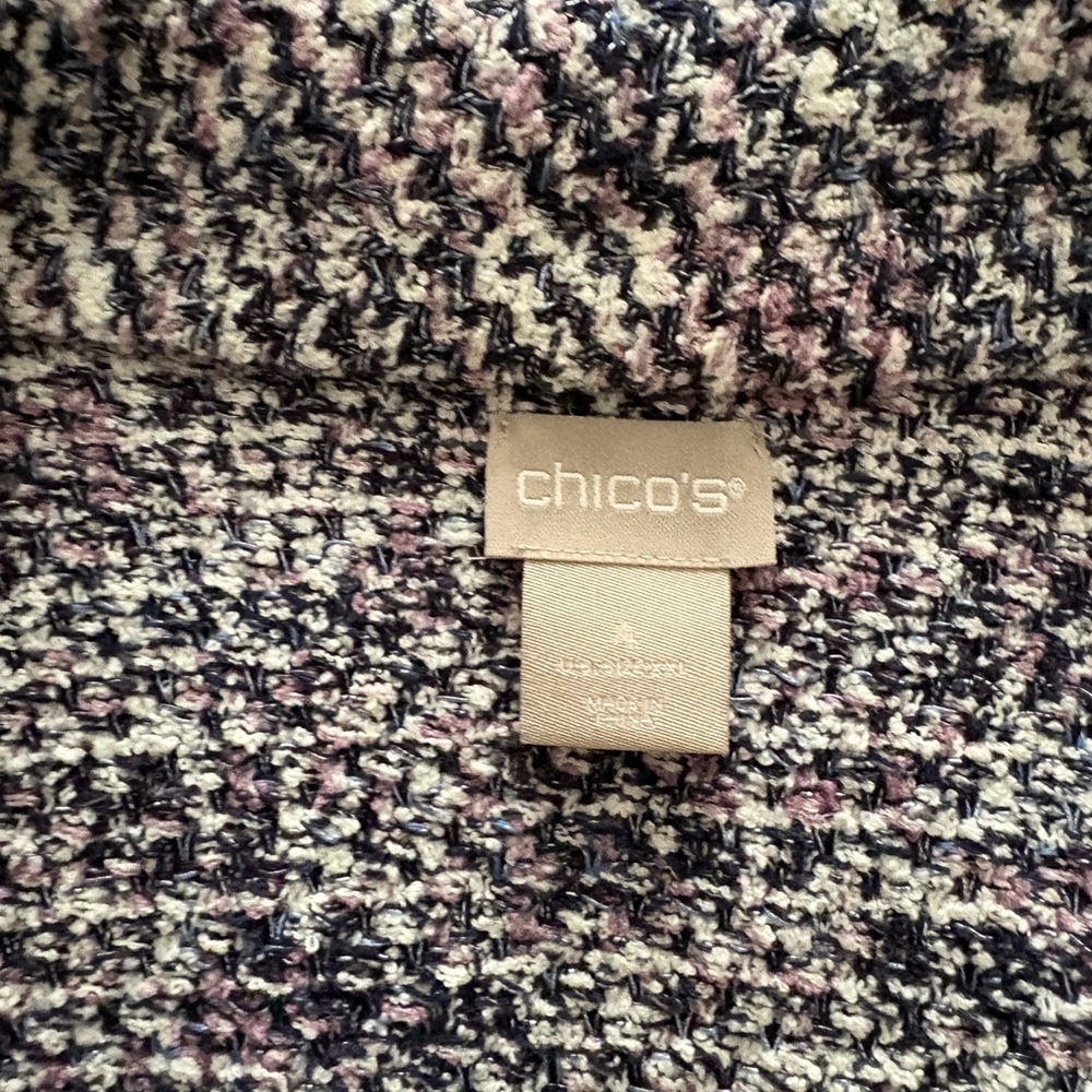 Chico's Textured Blue Blazer - Picture 2 of 3